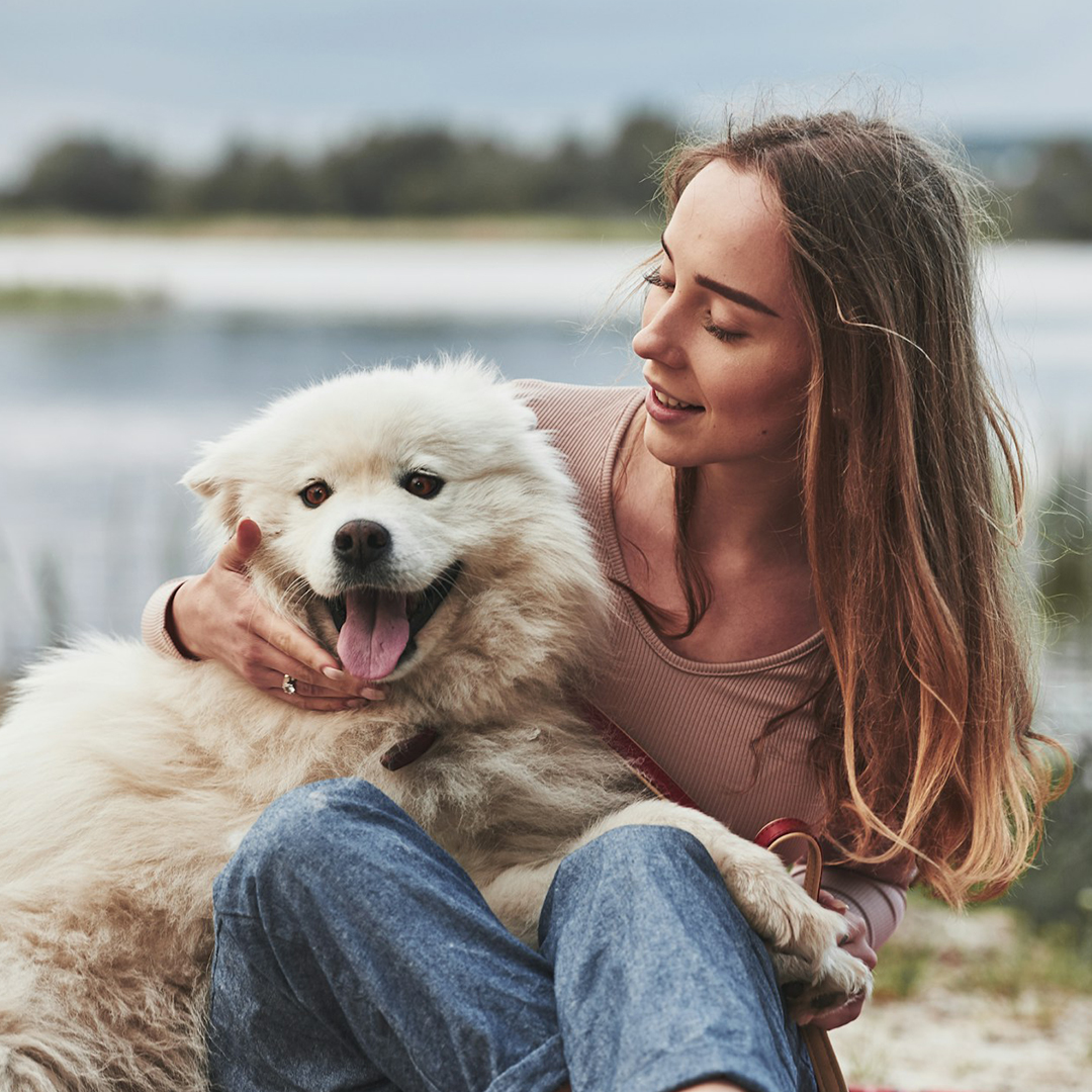 girl with dog girl with dog